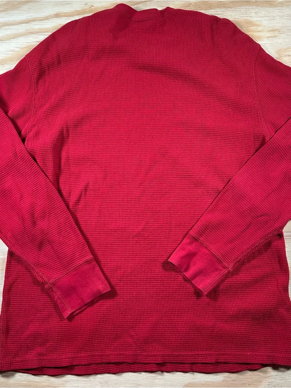 Polo Ralph Lauren Sleepwear Long Sleeve Waffle Knit Thermal Shirt Red Mens Size
